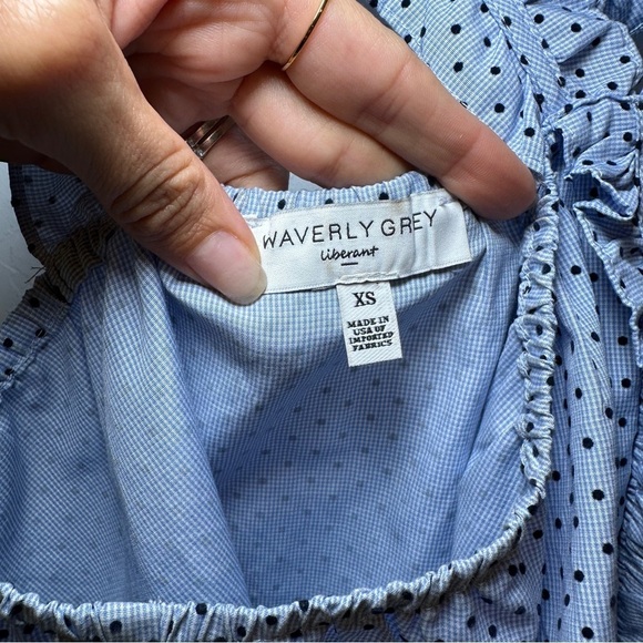 Anthropologie Waverly Grey Berlin Ruffle Halter Top Size X-Small - Picture 9 of 9